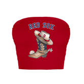 Boston Red Sox Cowboy Boot Crop Tube Top