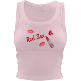 Boston Red Sox Lipstick Crop Tank - Tiny Turnip