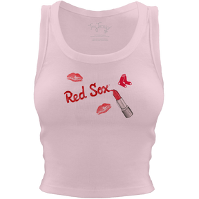 Boston Red Sox Lipstick Crop Tank - Tiny Turnip