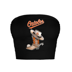 Baltimore Orioles Cowboy Boot Crop Tube Top