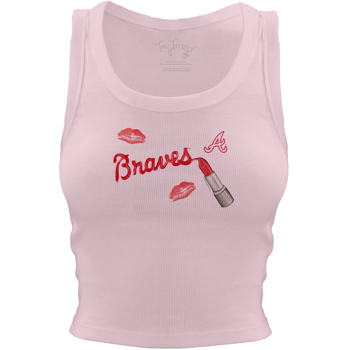 Atlanta Braves Lipstick Crop Tank - Tiny Turnip