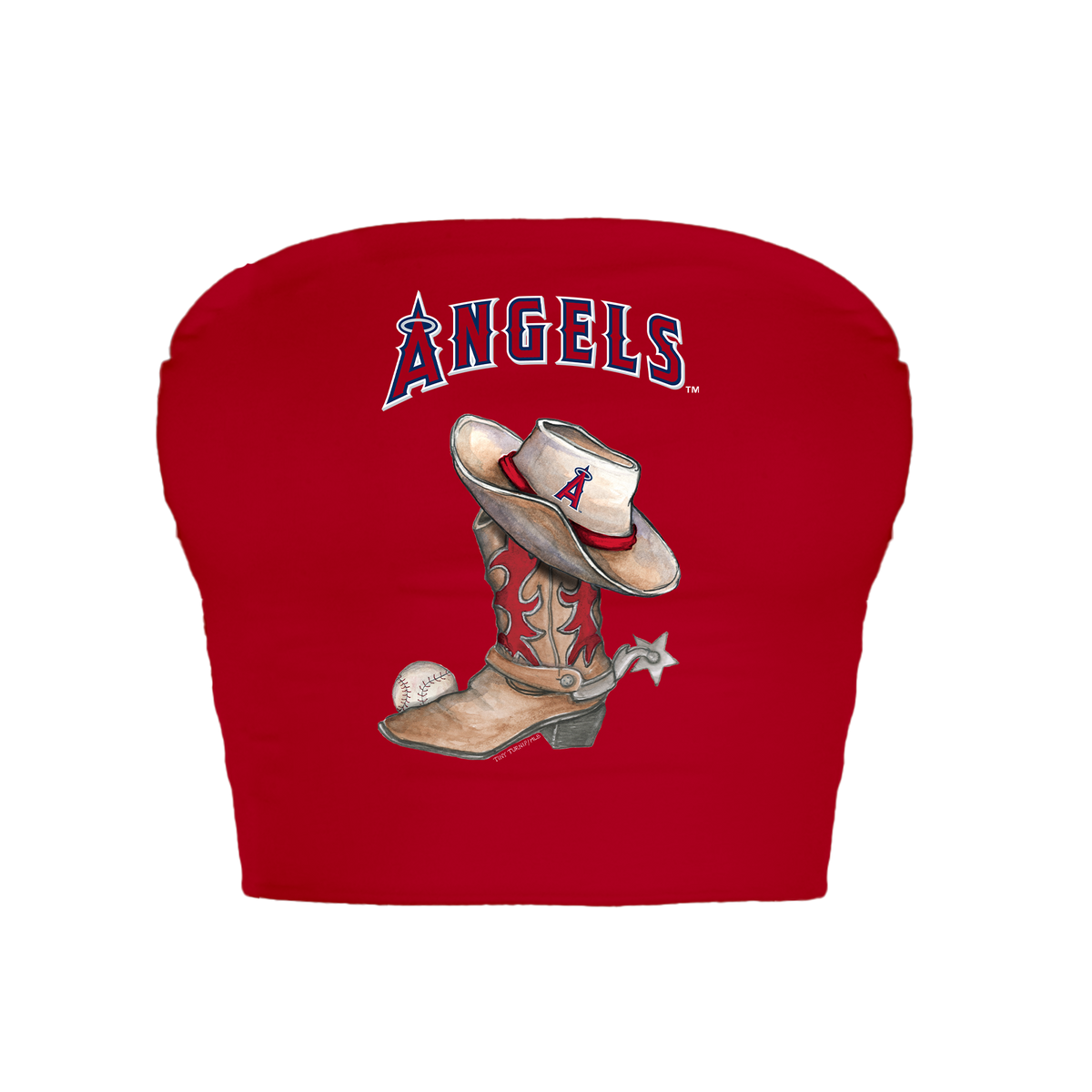 Los Angeles Angels Cowboy Boot Crop Tube Top