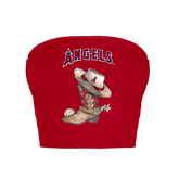 Los Angeles Angels Cowboy Boot Crop Tube Top