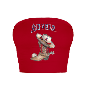 Los Angeles Angels Cowboy Boot Crop Tube Top