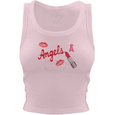 Los Angeles Angels Lipstick Crop Tank - Tiny Turnip