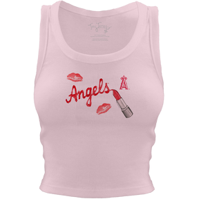 Los Angeles Angels Lipstick Crop Tank - Tiny Turnip