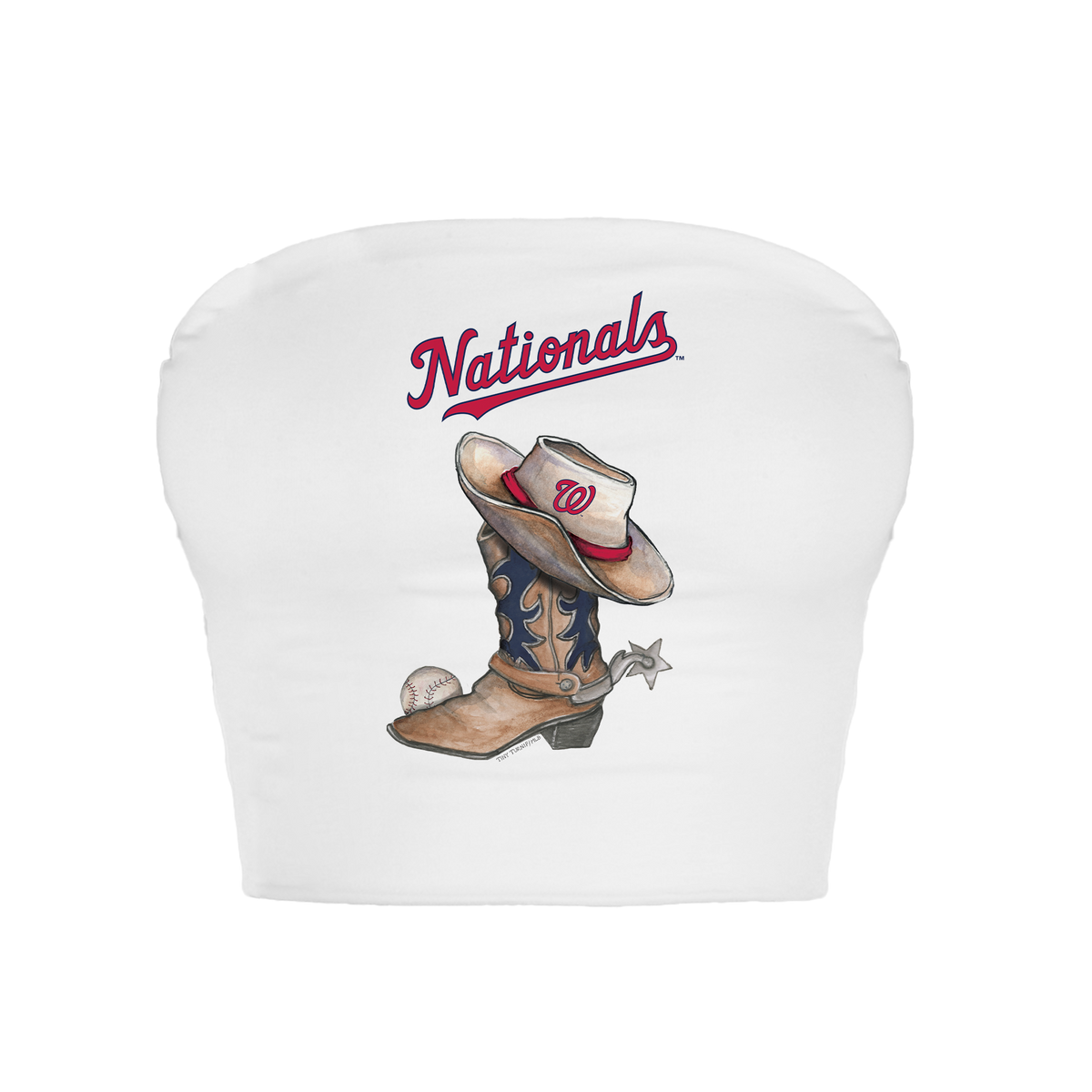Washington Nationals Cowboy Boot Crop Tube Top
