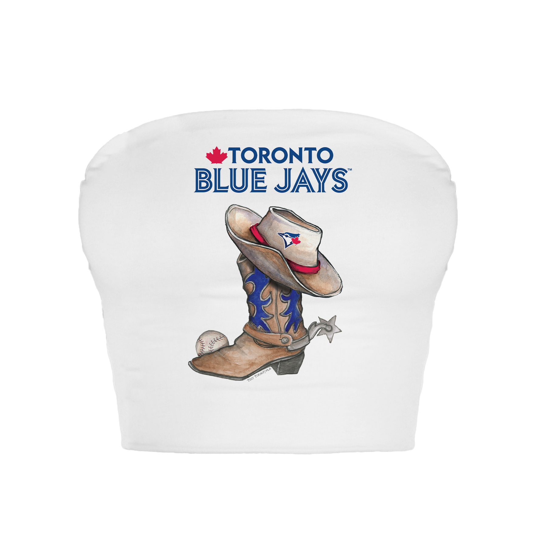 Toronto Blue Jays Cowboy Boot Crop Tube Top