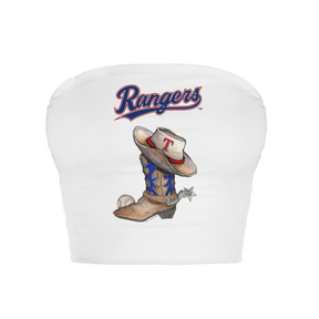Texas Rangers Cowboy Boot Crop Tube Top
