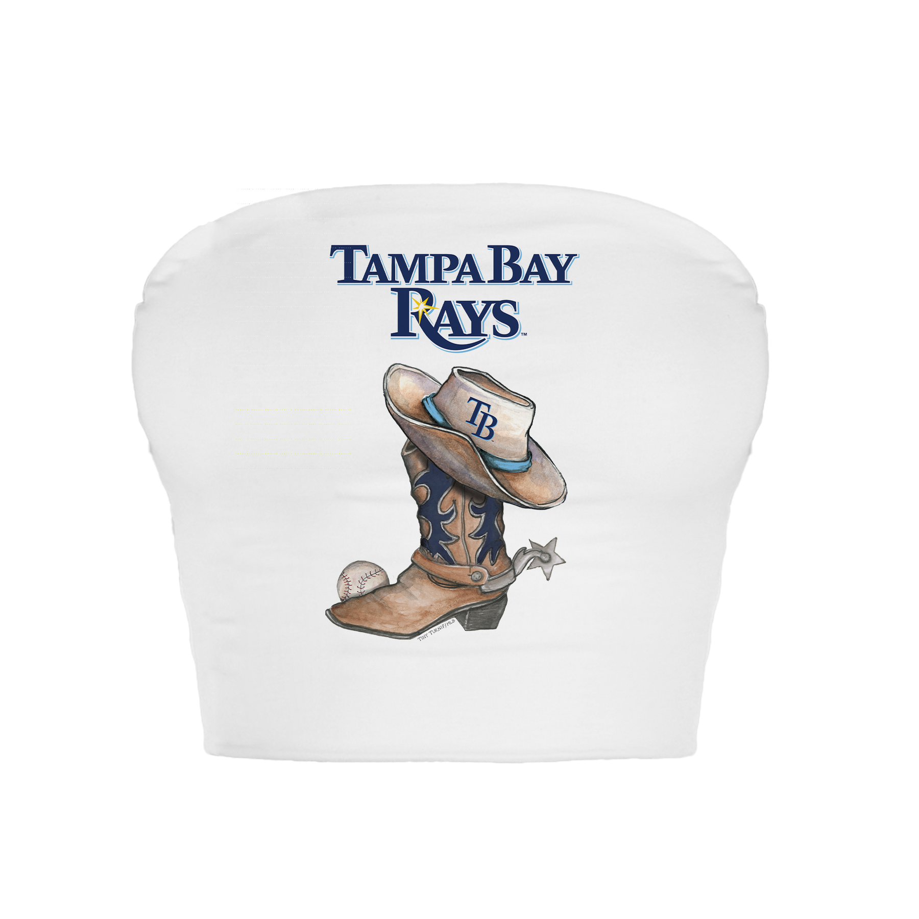 Tampa Bay Rays Cowboy Boot Crop Tube Top