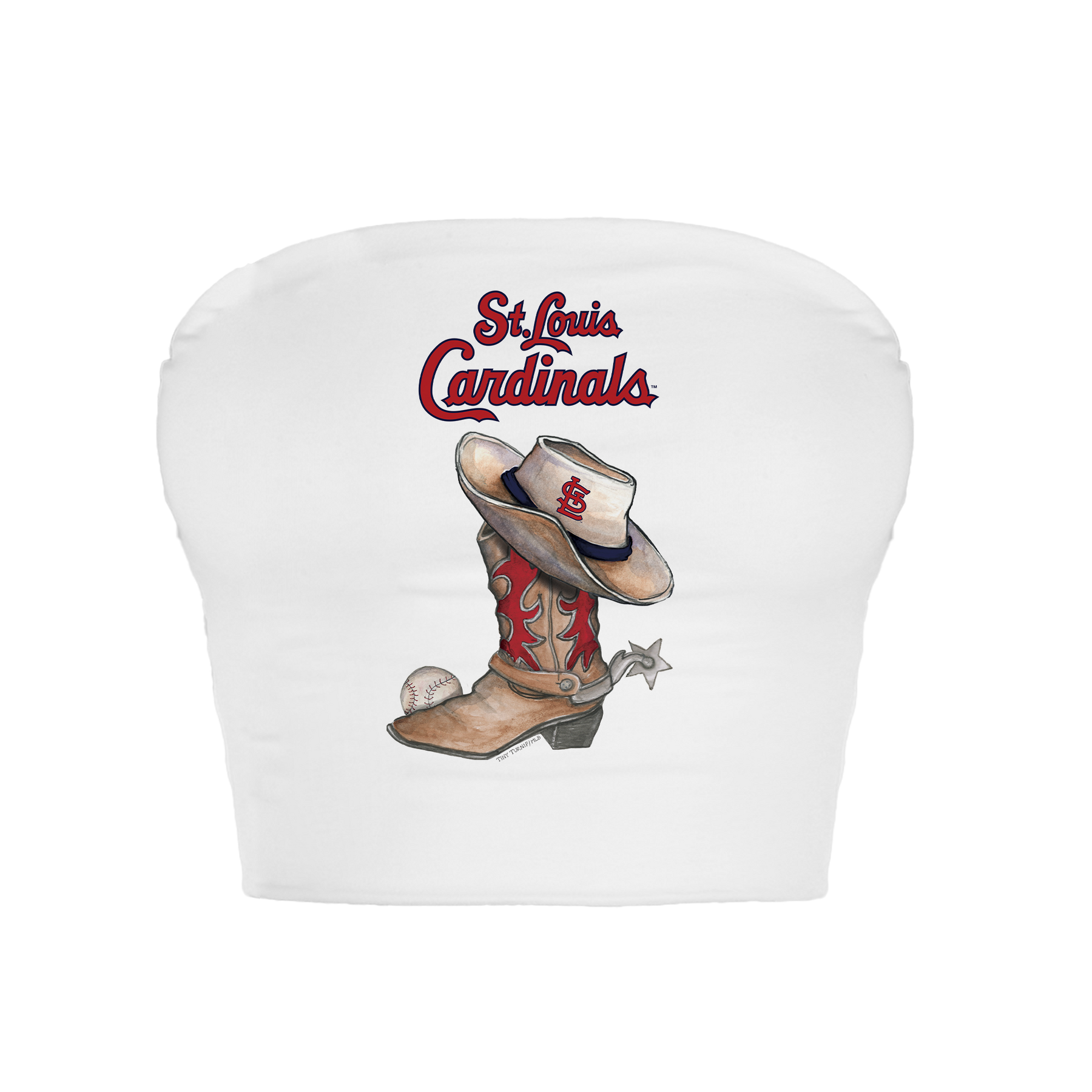 St. Louis Cardinals Cowboy Boot Crop Tube Top