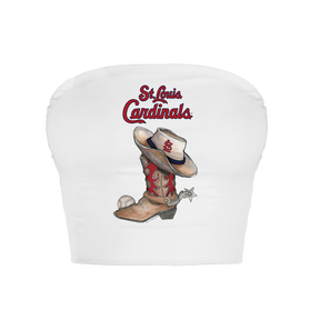 St. Louis Cardinals Cowboy Boot Crop Tube Top