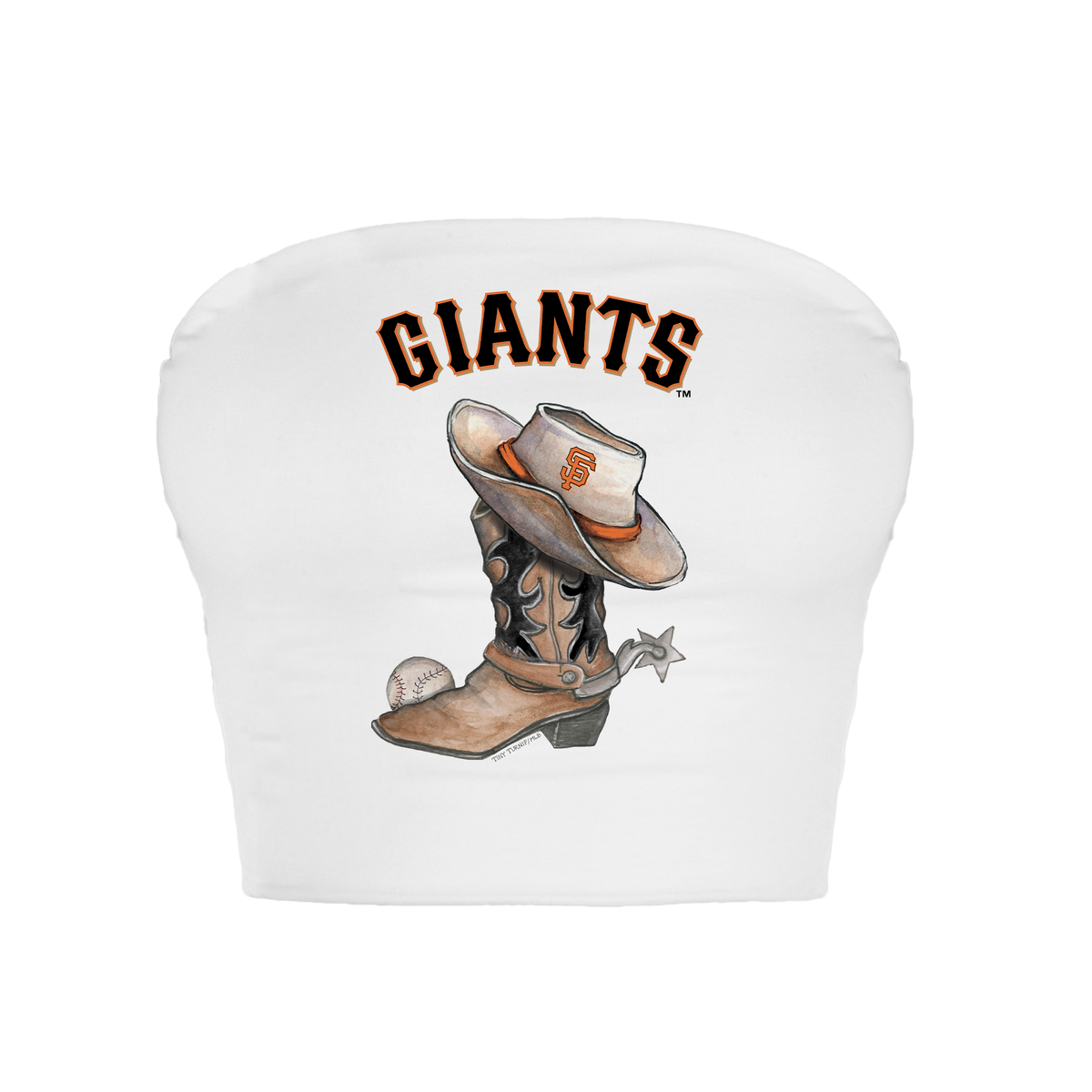 San Francisco Giants Cowboy Boot Crop Tube Top