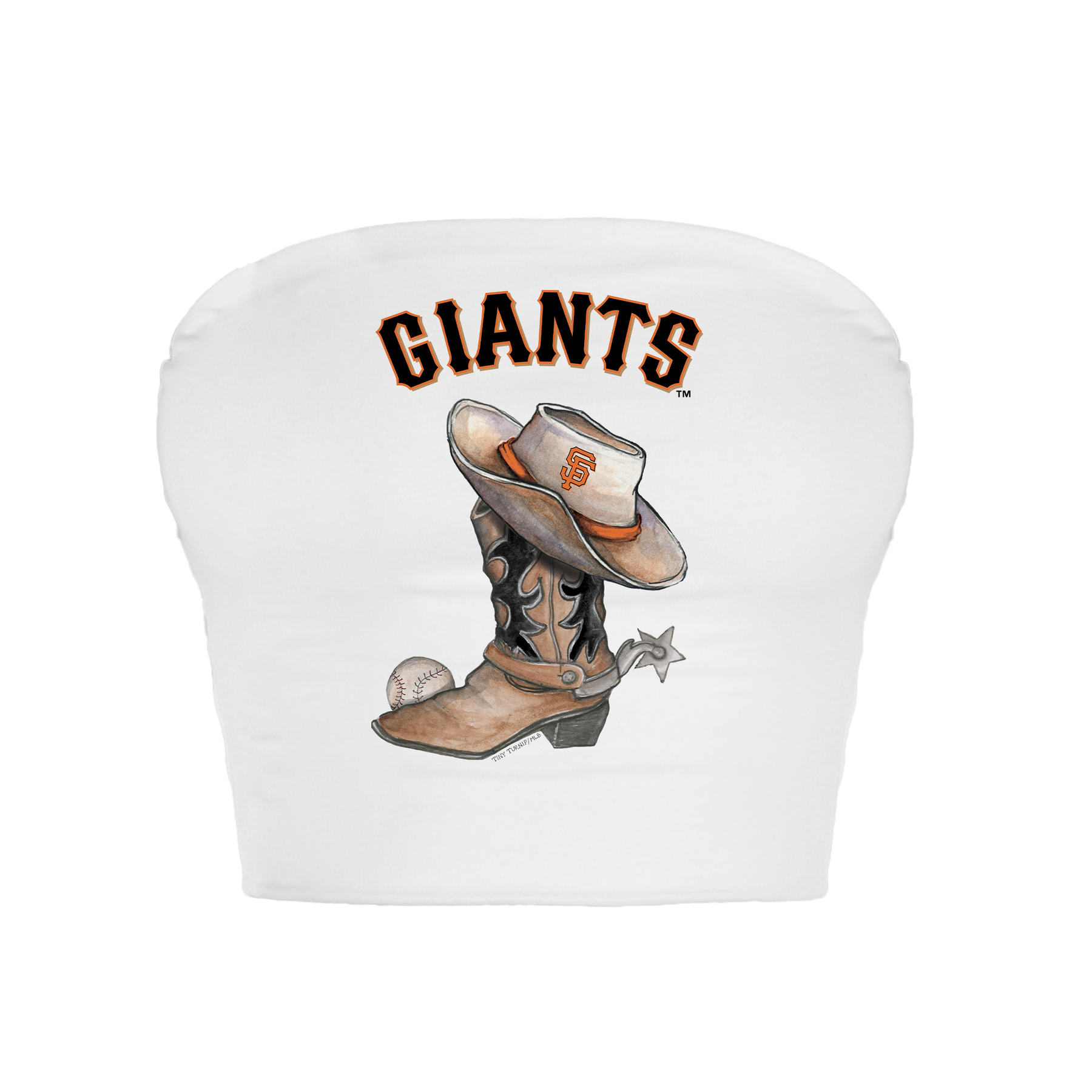 San Francisco Giants Cowboy Boot Crop Tube Top