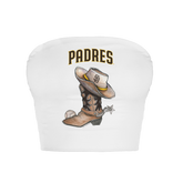 San Diego Padres Cowboy Boot Crop Tube Top