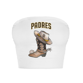 San Diego Padres Cowboy Boot Crop Tube Top