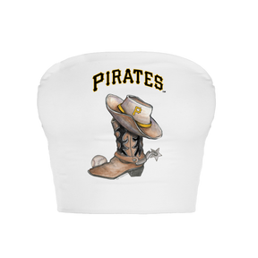 Pittsburgh Pirates Cowboy Boot Crop Tube Top