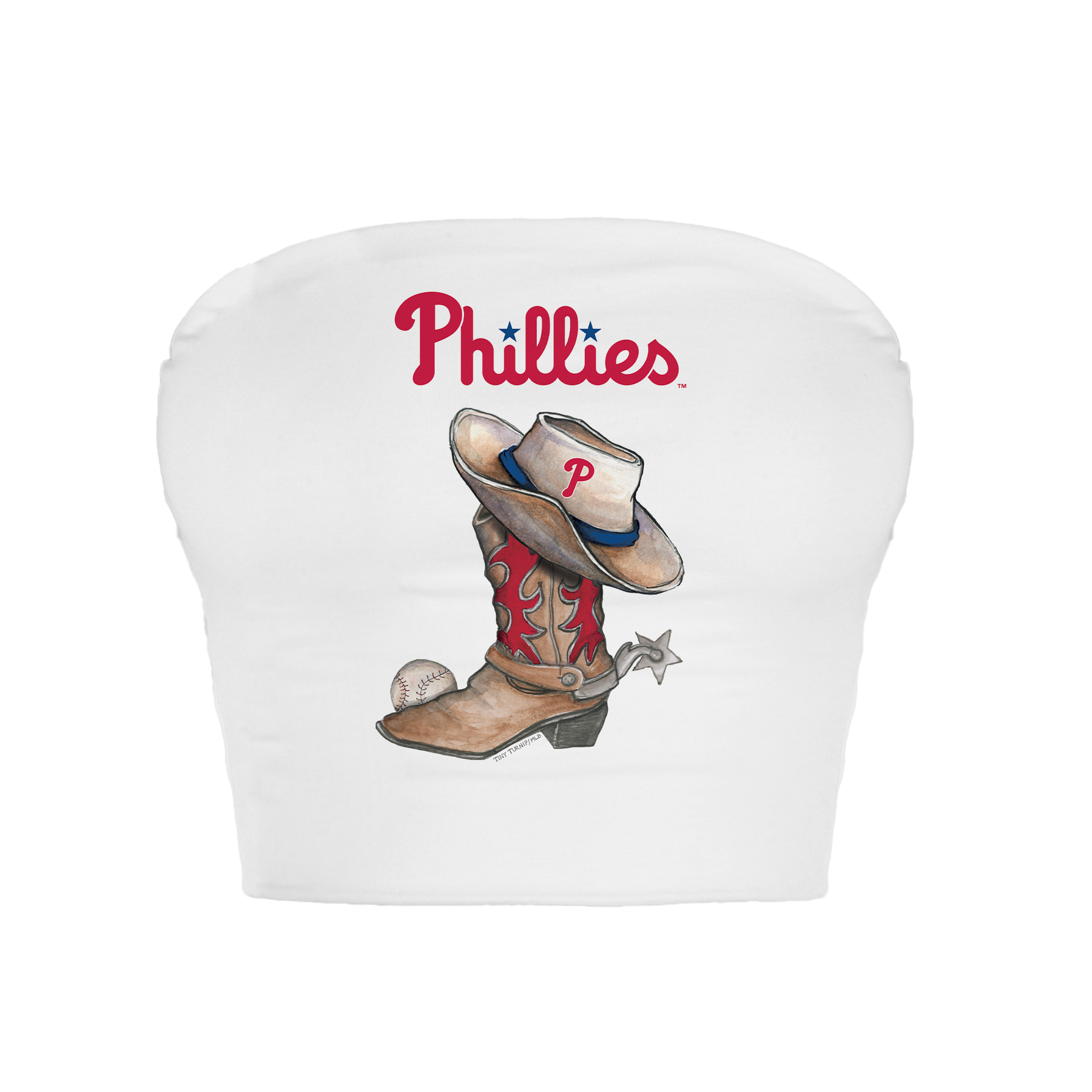 Philadelphia Phillies Cowboy Boot Crop Tube Top