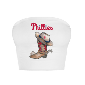 Philadelphia Phillies Cowboy Boot Crop Tube Top