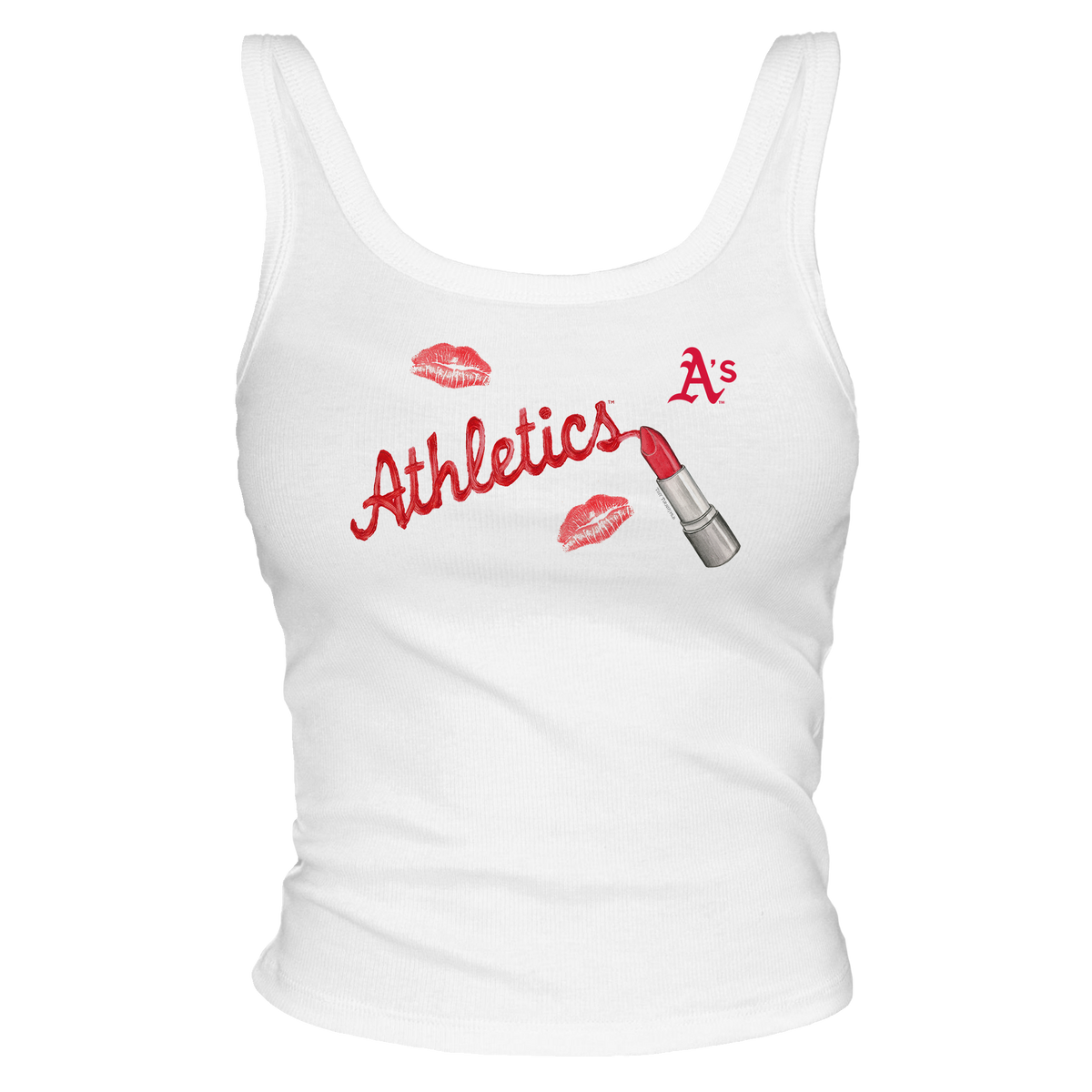 Oakland Athletics Lipstick Tank - Tiny Turnip
