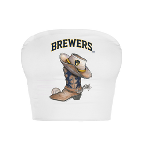 Milwaukee Brewers Cowboy Boot Crop Tube Top