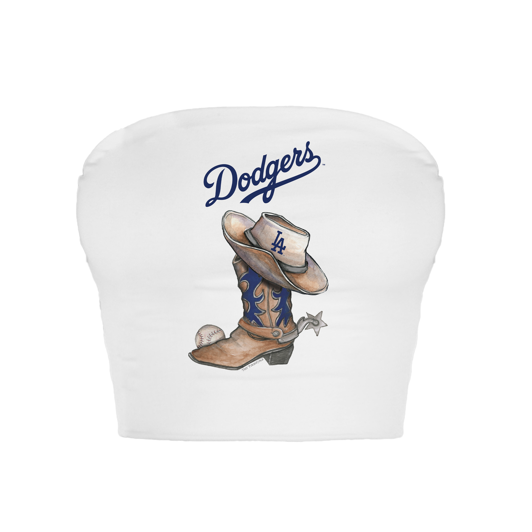 Los Angeles Dodgers Cowboy Boot Crop Tube Top