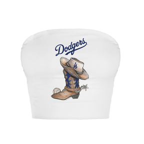Los Angeles Dodgers Cowboy Boot Crop Tube Top