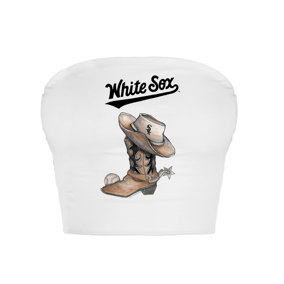 Chicago White Sox Cowboy Boot Crop Tube Top