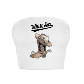 Chicago White Sox Cowboy Boot Crop Tube Top