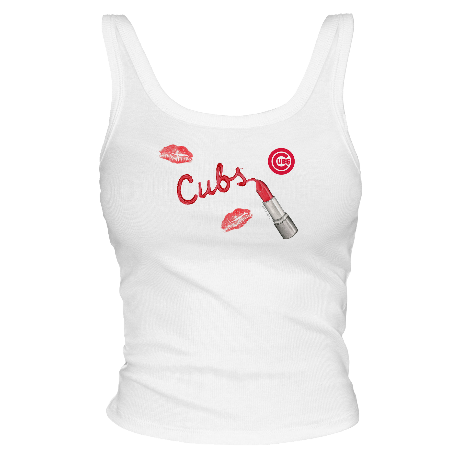 Chicago Cubs Lipstick Tank - Tiny Turnip