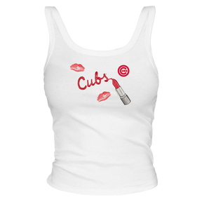 Chicago Cubs Lipstick Tank - Tiny Turnip