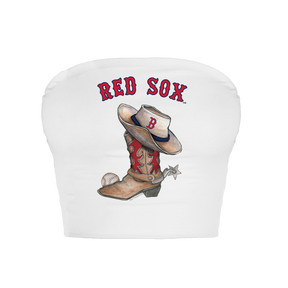 Boston Red Sox Cowboy Boot Crop Tube Top