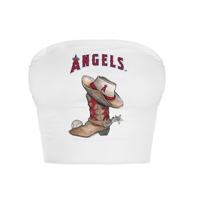 Los Angeles Angels Cowboy Boot Crop Tube Top