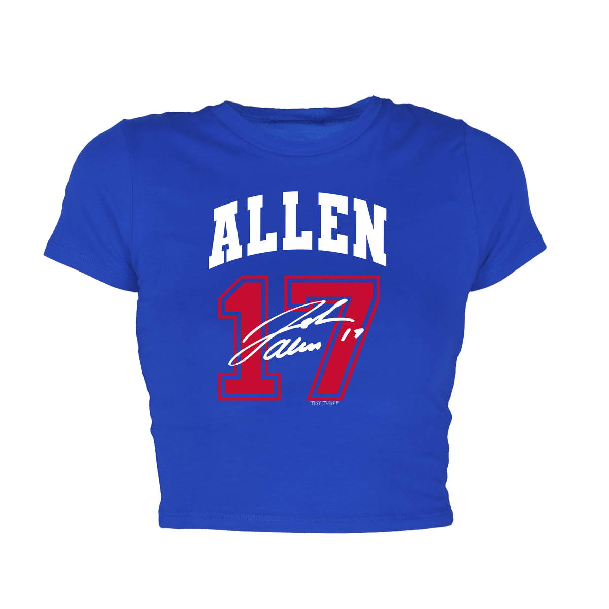 VIP Football: Name Arch w/ Signature, Number - Candice Fitted Crop Tee
