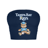 Tampa Bay Rays Teddy Crop Tube Top