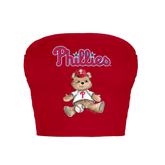 Philadelphia Phillies Teddy Crop Tube Top