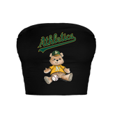 Oakland Athletics Teddy Crop Tube Top