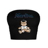 Miami Marlins Teddy Crop Tube Top