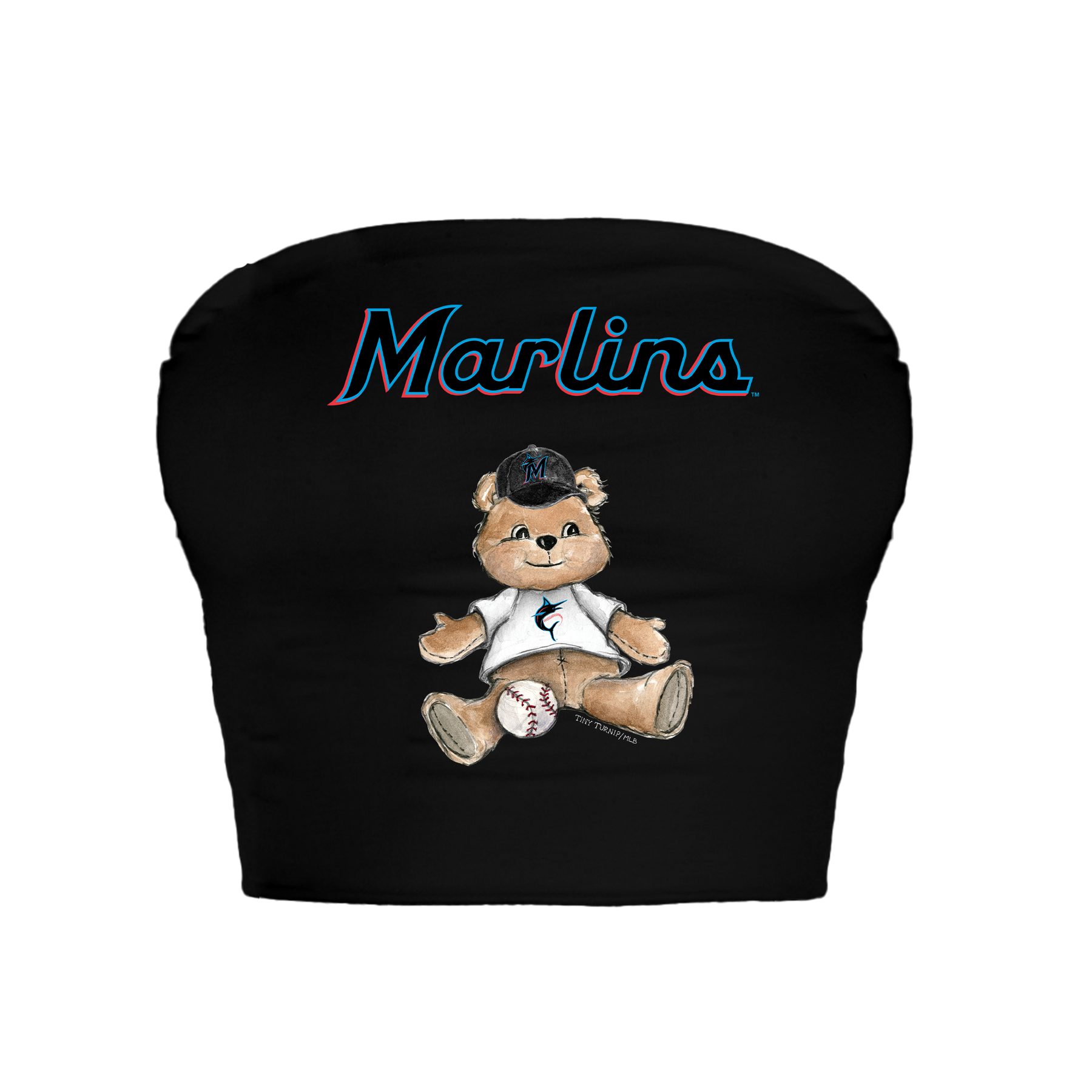 Miami Marlins Teddy Crop Tube Top
