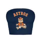 Houston Astros Teddy Crop Tube Top