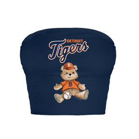 Detroit Tigers Teddy Crop Tube Top