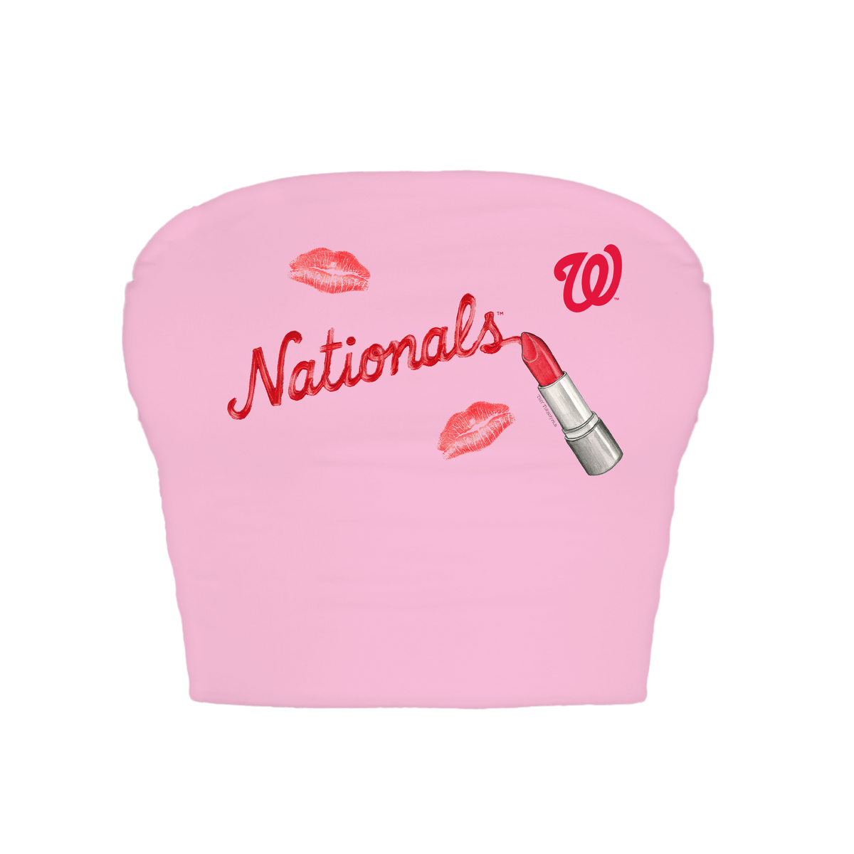 Washington Nationals Lipstick Crop Tube Top