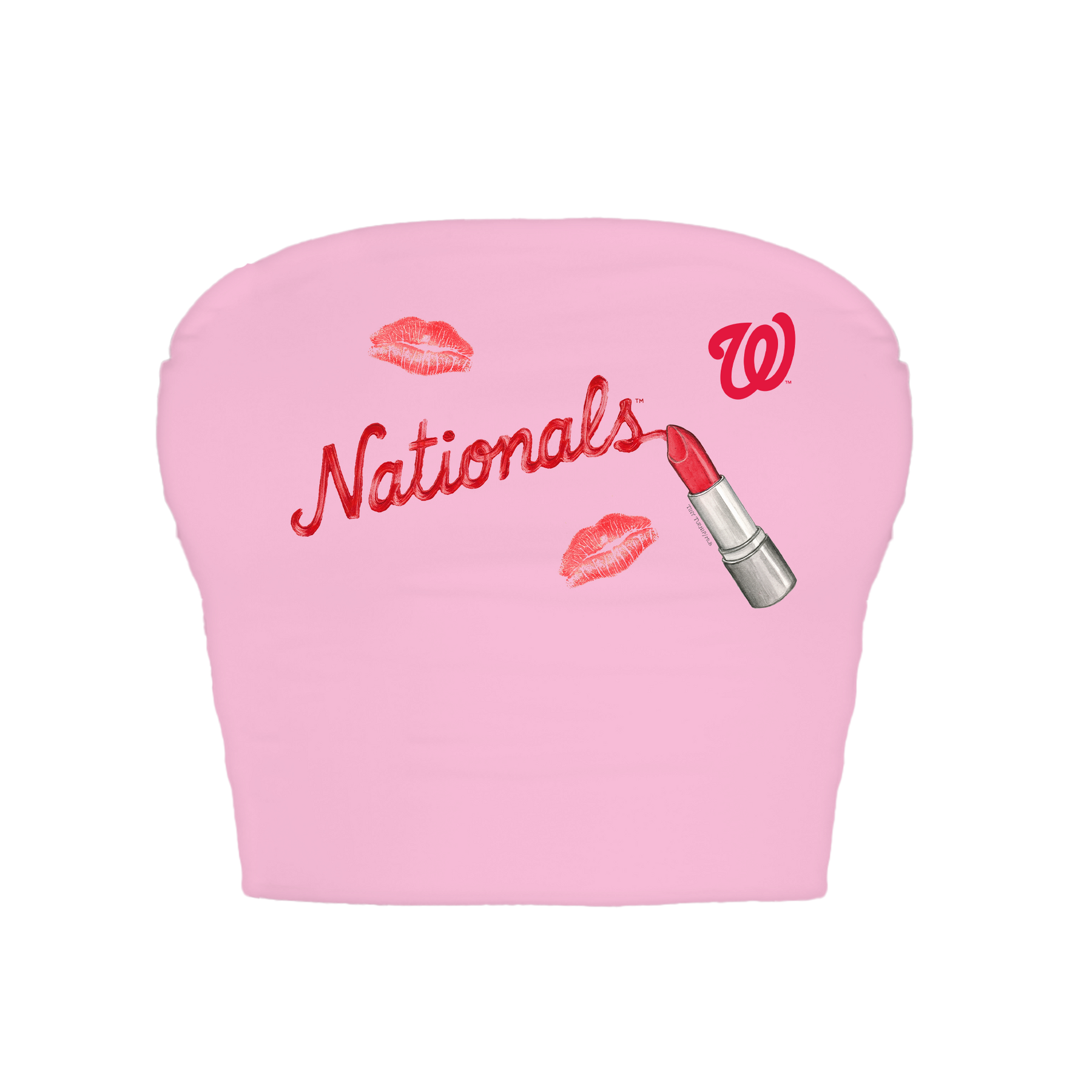 Washington Nationals Lipstick Crop Tube Top
