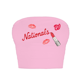 Washington Nationals Lipstick Crop Tube Top