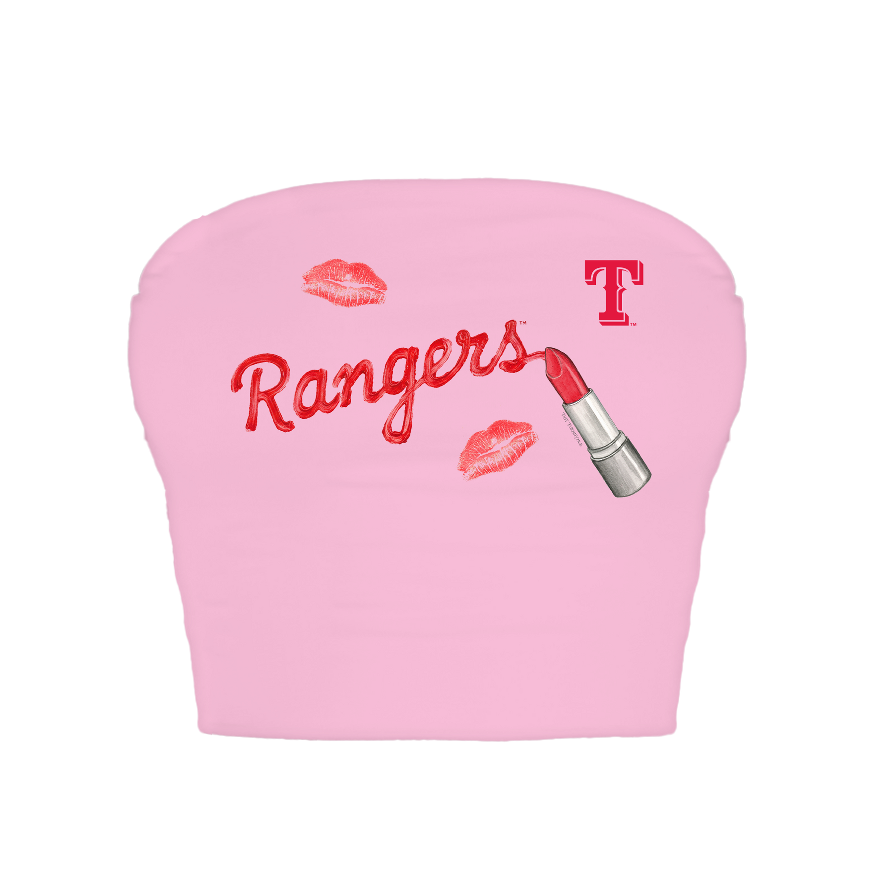 Texas Rangers Lipstick Crop Tube Top
