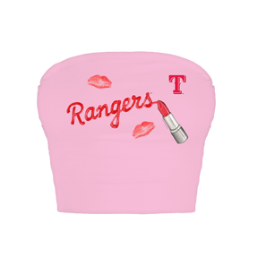 Texas Rangers Lipstick Crop Tube Top
