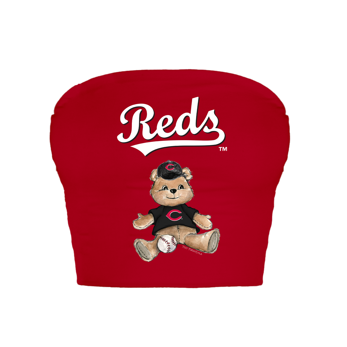 Cincinnati Reds Teddy Crop Tube Top