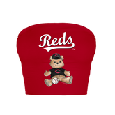 Cincinnati Reds Teddy Crop Tube Top
