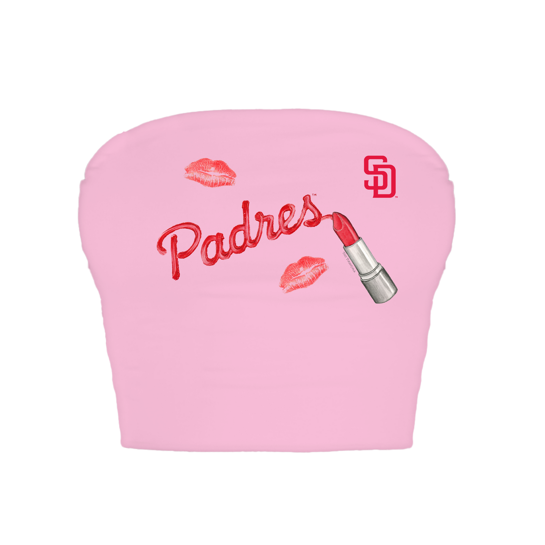 San Diego Padres Lipstick Crop Tube Top