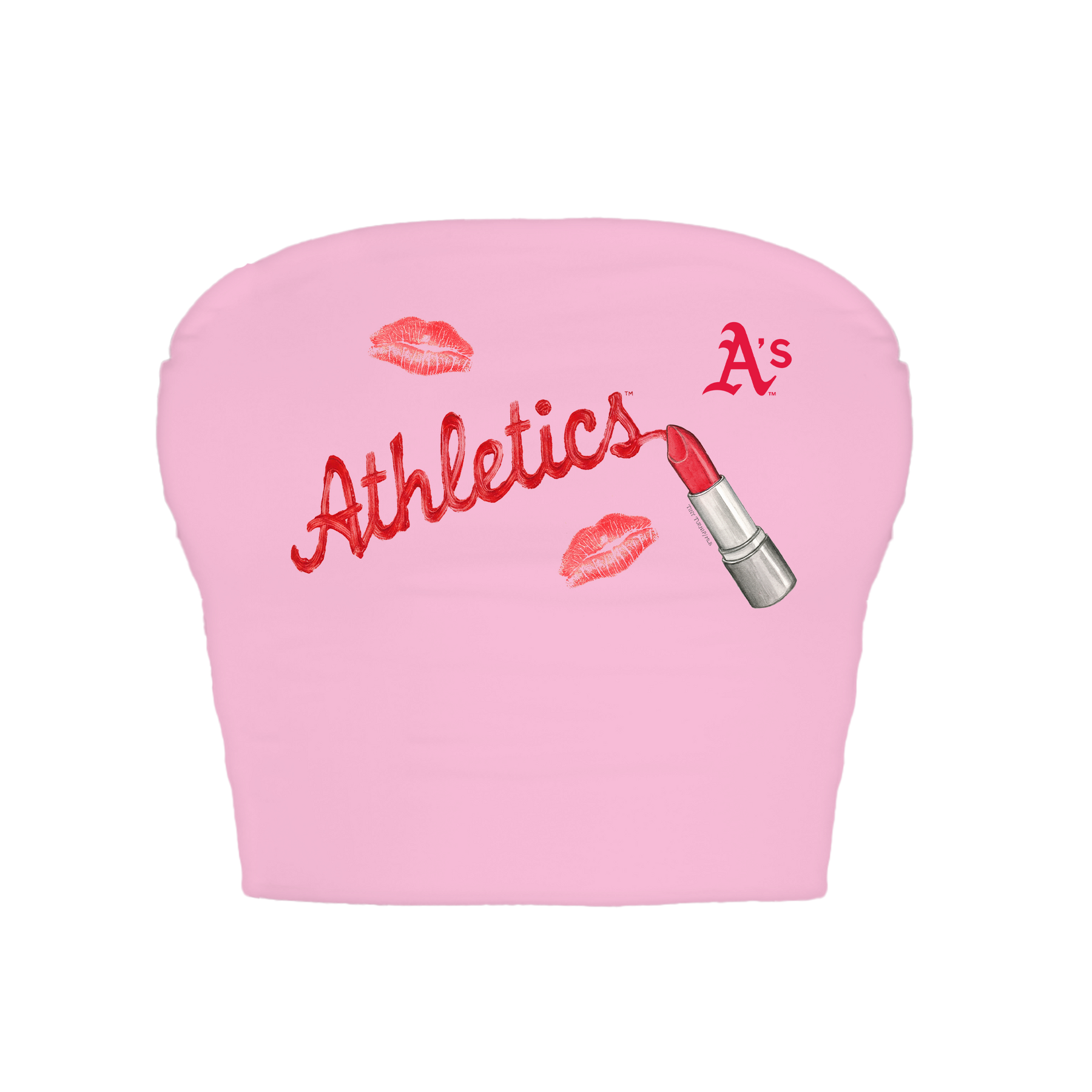 Oakland Athletics Lipstick Crop Tube Top